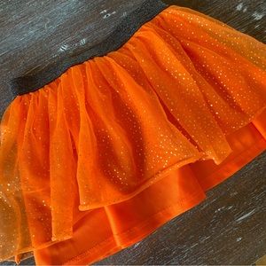 3/$12 Sparkly Orange Tutu Skirt